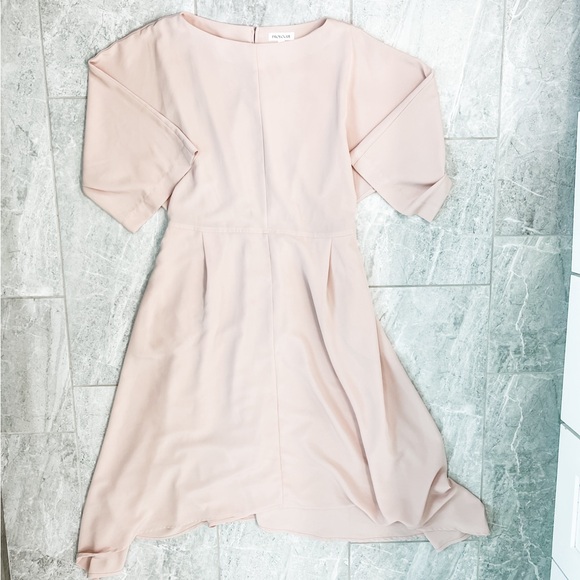 Prologue Blush Pink Kimono Sleeve High Low Blouson Dress Size Large - Picture 3 of 7